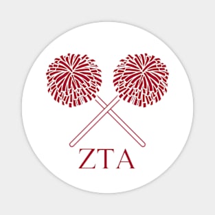 Alabama Zeta Tau Alpha Pom Poms Magnet